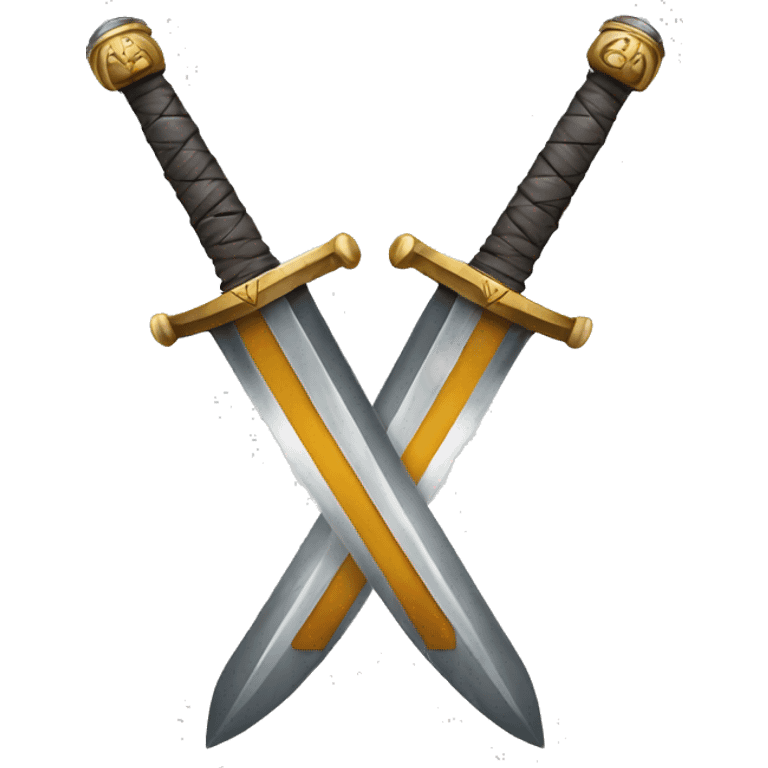 two crossed ancient roman swords emoji