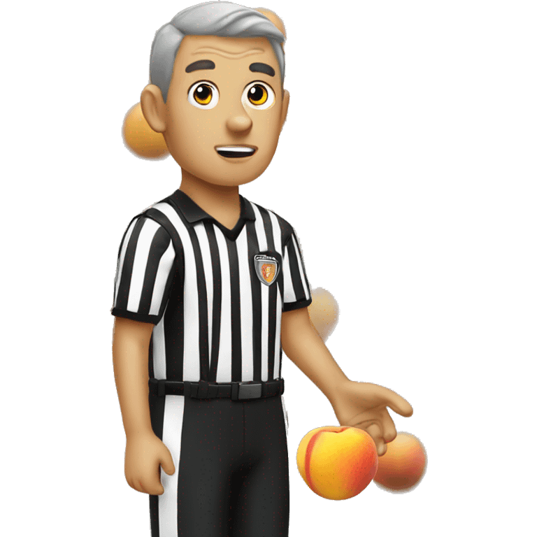 ref eating peach emoji