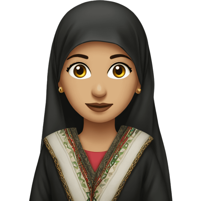 Palestine women thobe tatreez emoji