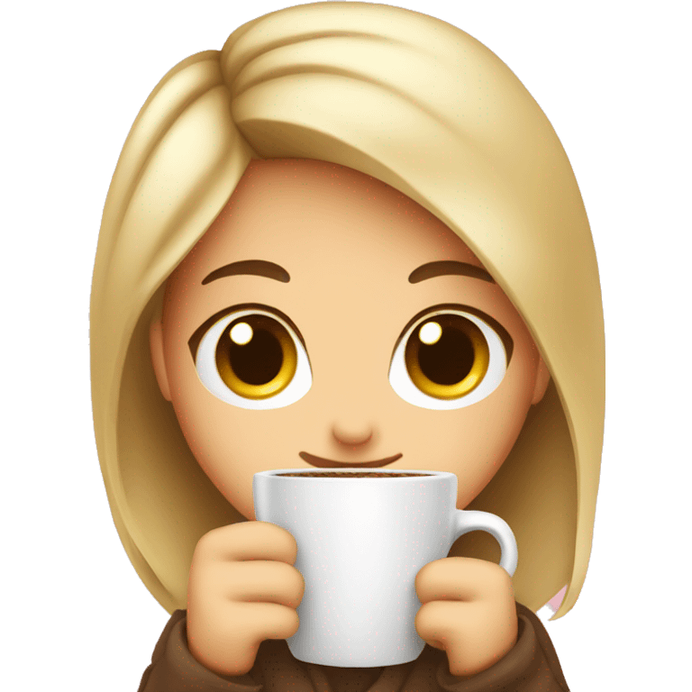 Girly coffee emoji