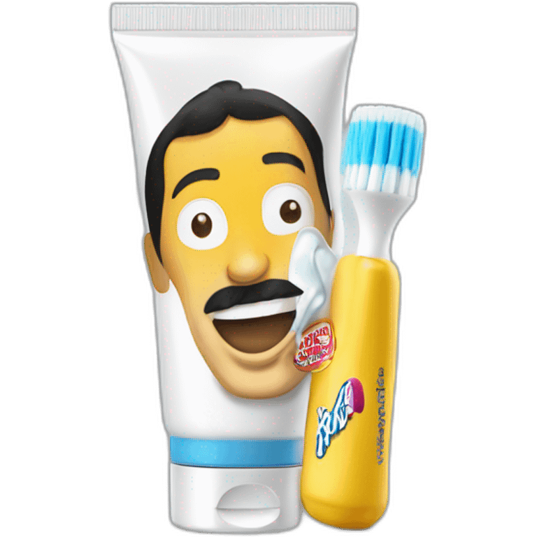 Freddie Mercury 4k toothpaste advert emoji