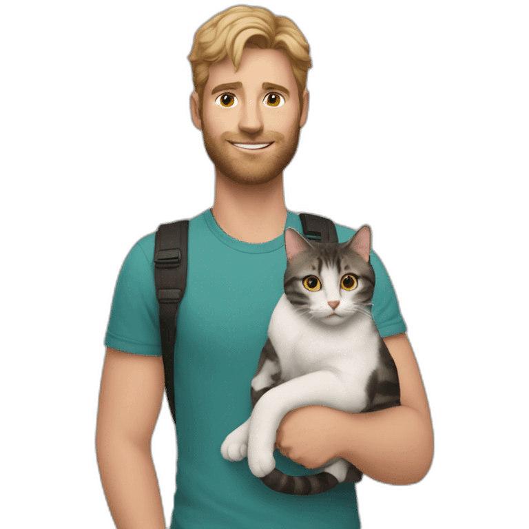 andrew tate holding a cat emoji