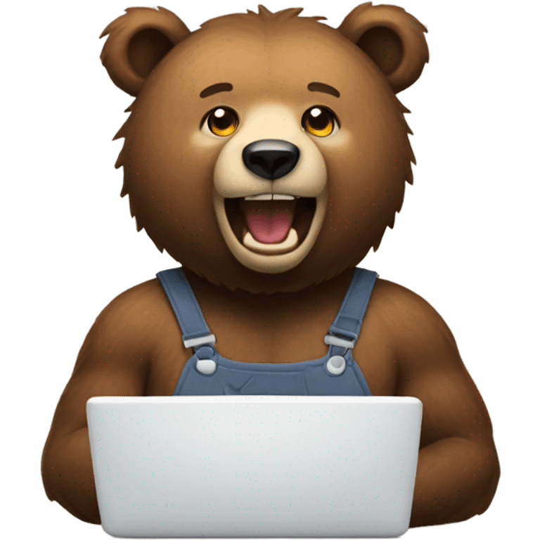 Bear working emoji