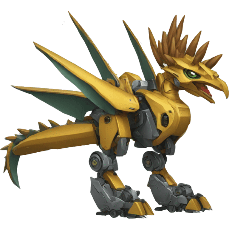 Spiky Medabot-Raptor-Dragon-Mecha emoji