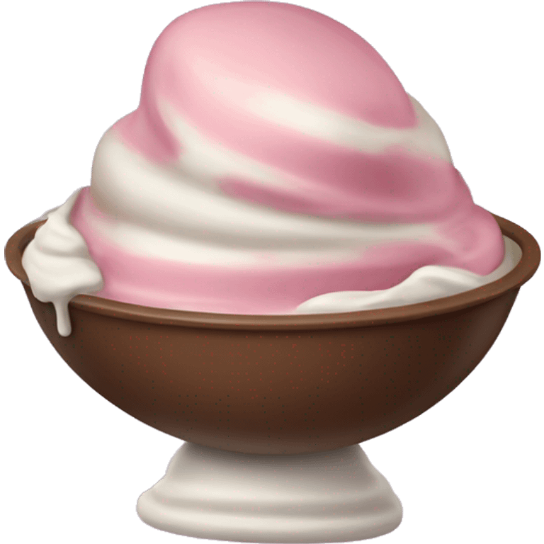 Bowl of neopolitan ice cream  emoji