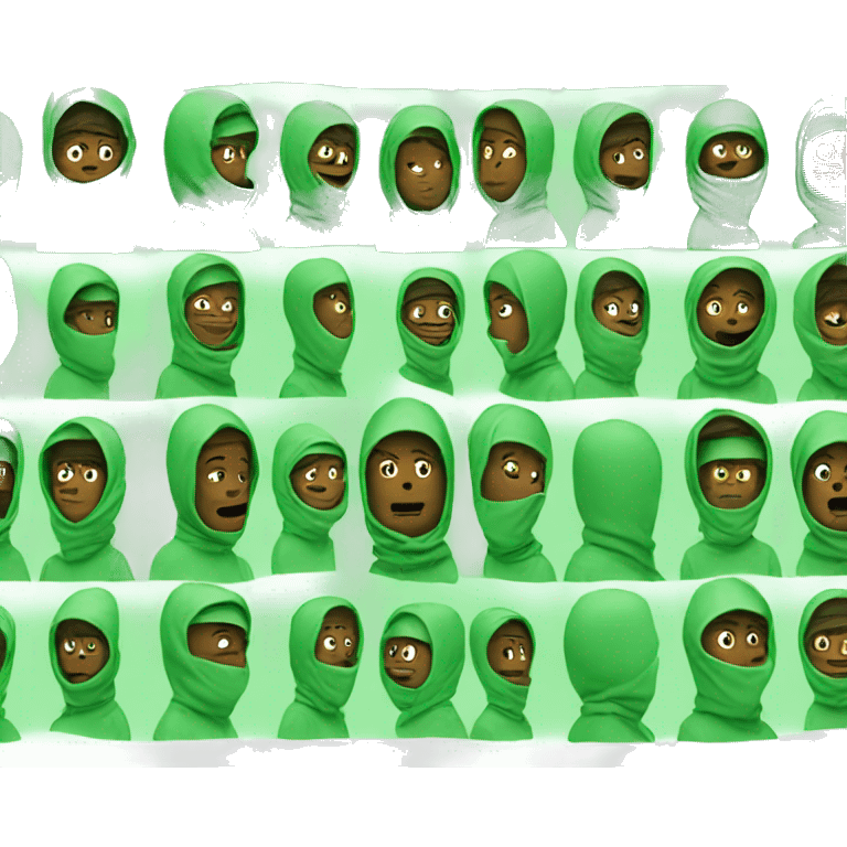 Green ski mask  emoji