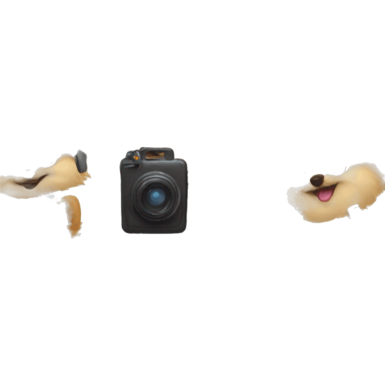 pomeranian taking a photo emoji