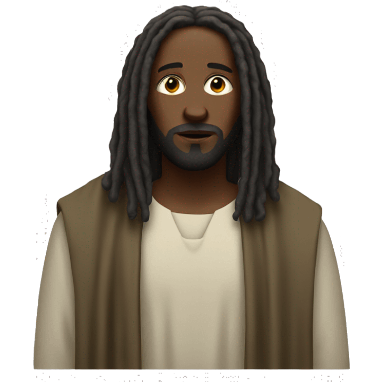 Black Jesus with dreads emoji