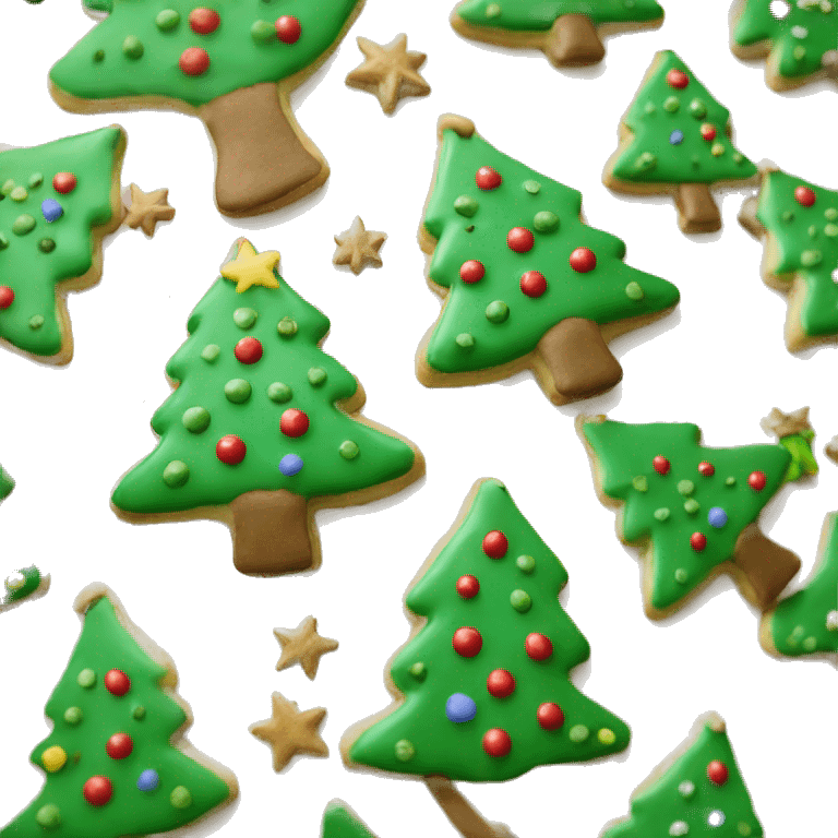 Christmas tree cookie emoji