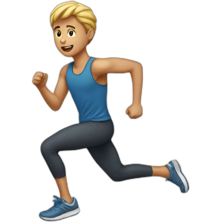 Running boy emoji