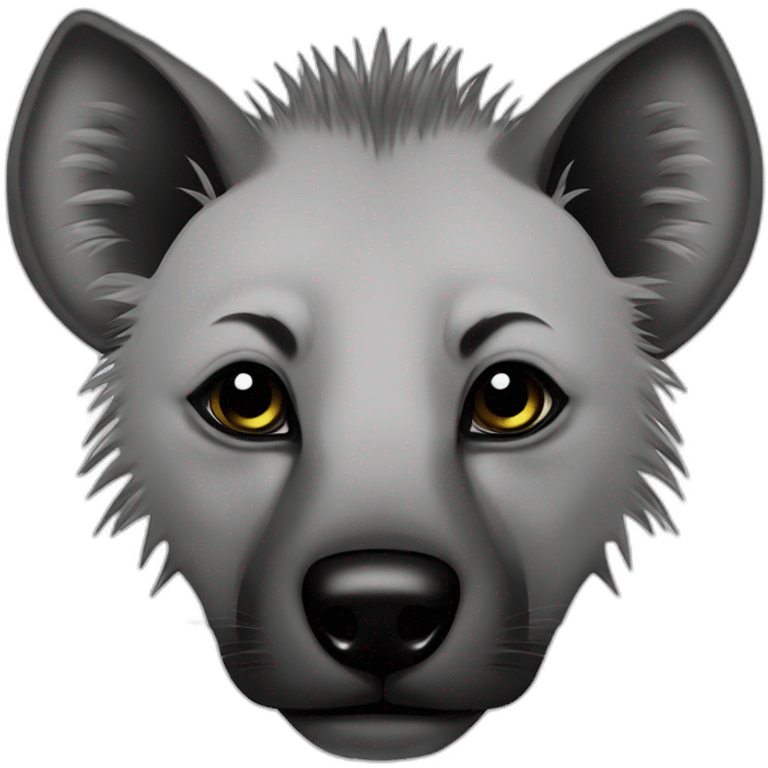 hyena symbol line art stylistic emoji