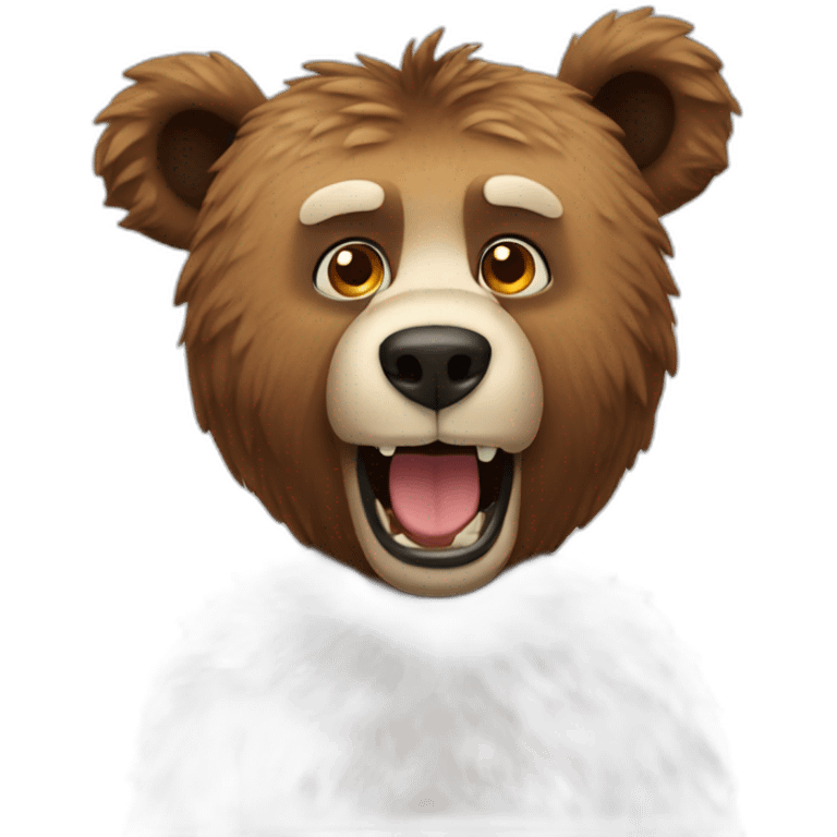 crazy bear emoji