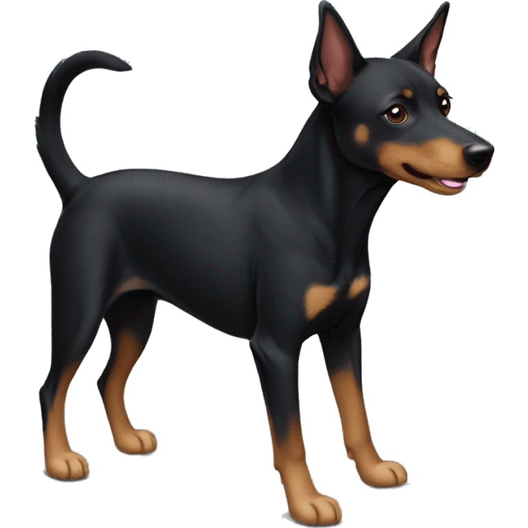 Black australian kelpie mix dog body emoji