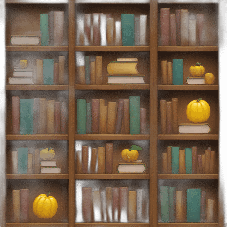 books on a bookshelf emoji