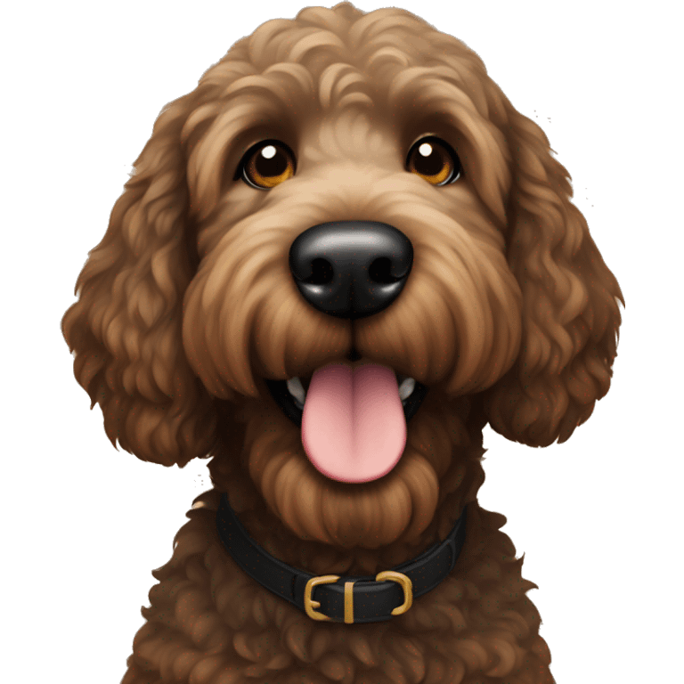 Black golden doodle with brown muzzle  emoji