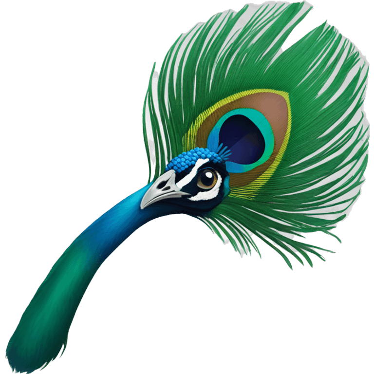 Peacock single feather  emoji