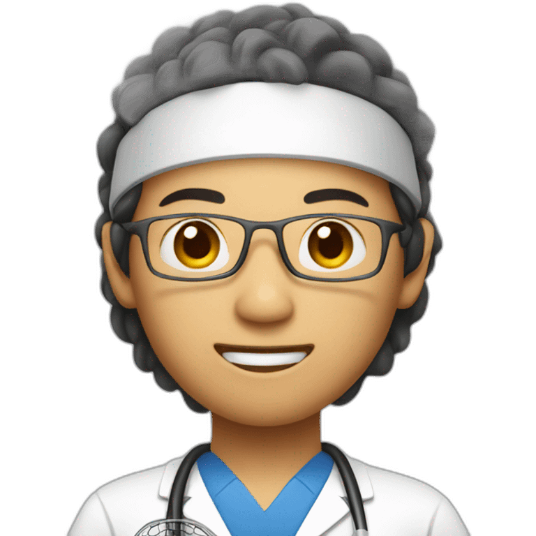 asian doctor playing tennis emoji