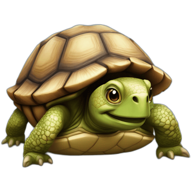 Noix de coco sur une tortue emoji