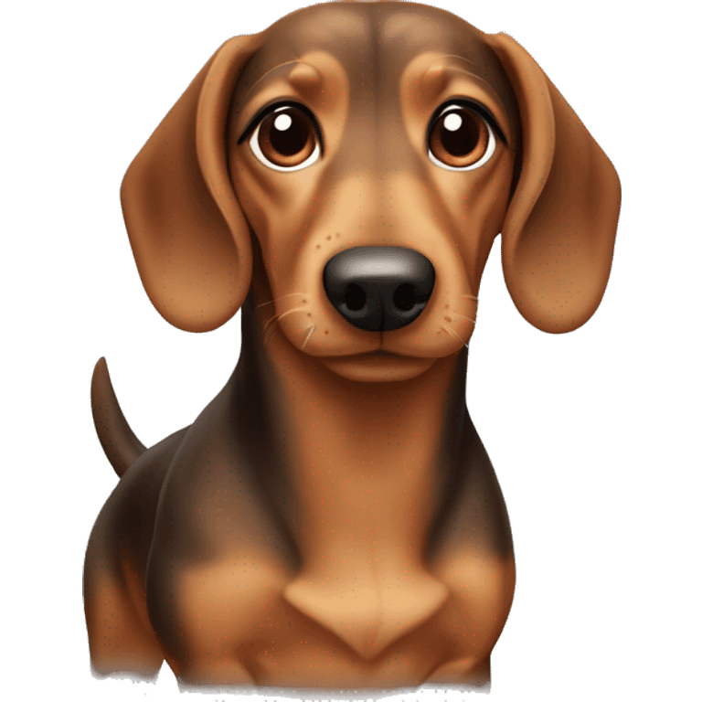 Dashchund with Brown hair emoji