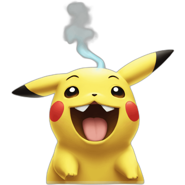 Pikachu fume emoji