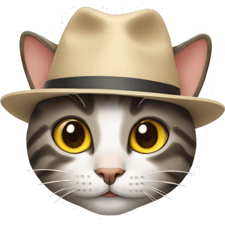 Cat wearing hat emoji