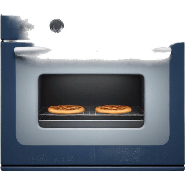 Realistic navy blue oven isolated.  emoji