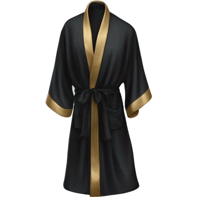 Luxury black silky robe emoji