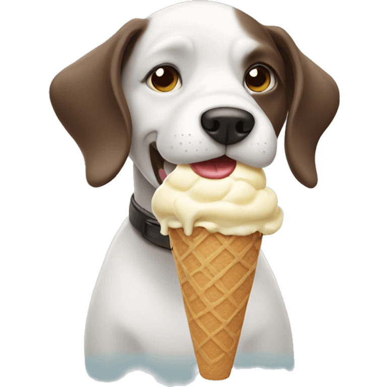 dog eating ice cream  emoji