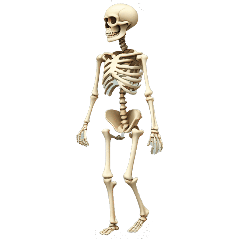 full body skeleton, side view emoji