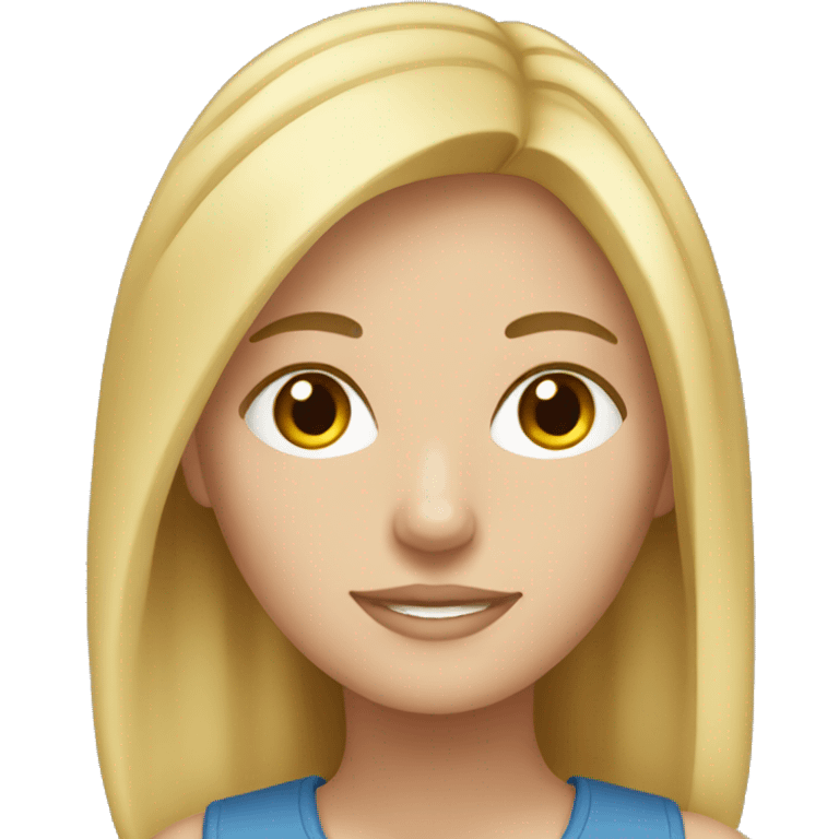 a blonde white girl working emoji