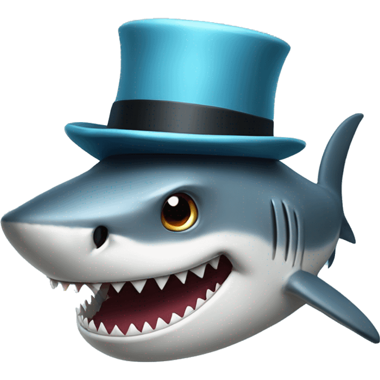 shark with tophat emoji