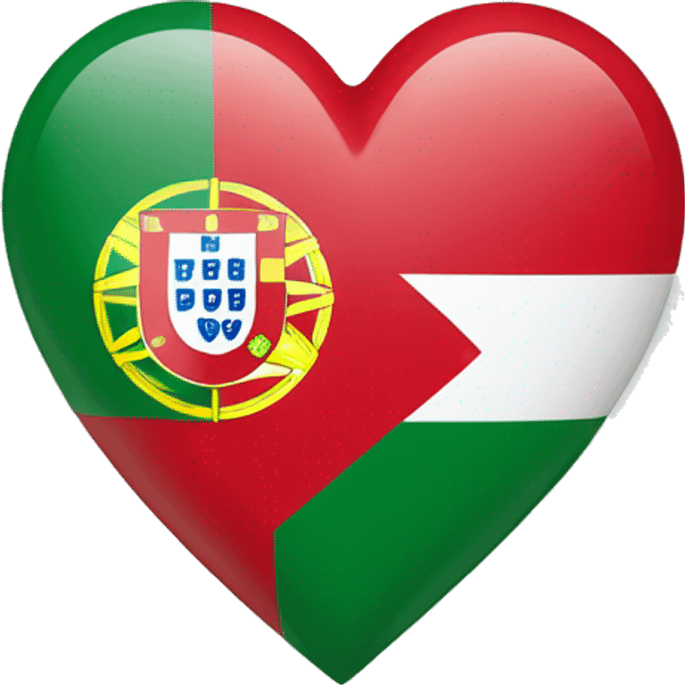 Heart but portugal flag emoji