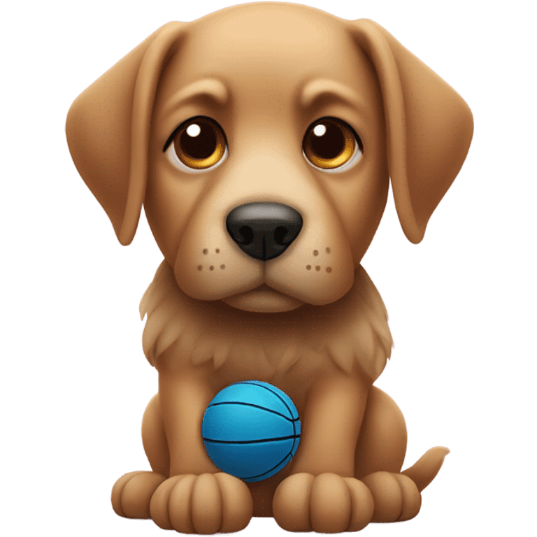 Dog with basketball  emoji