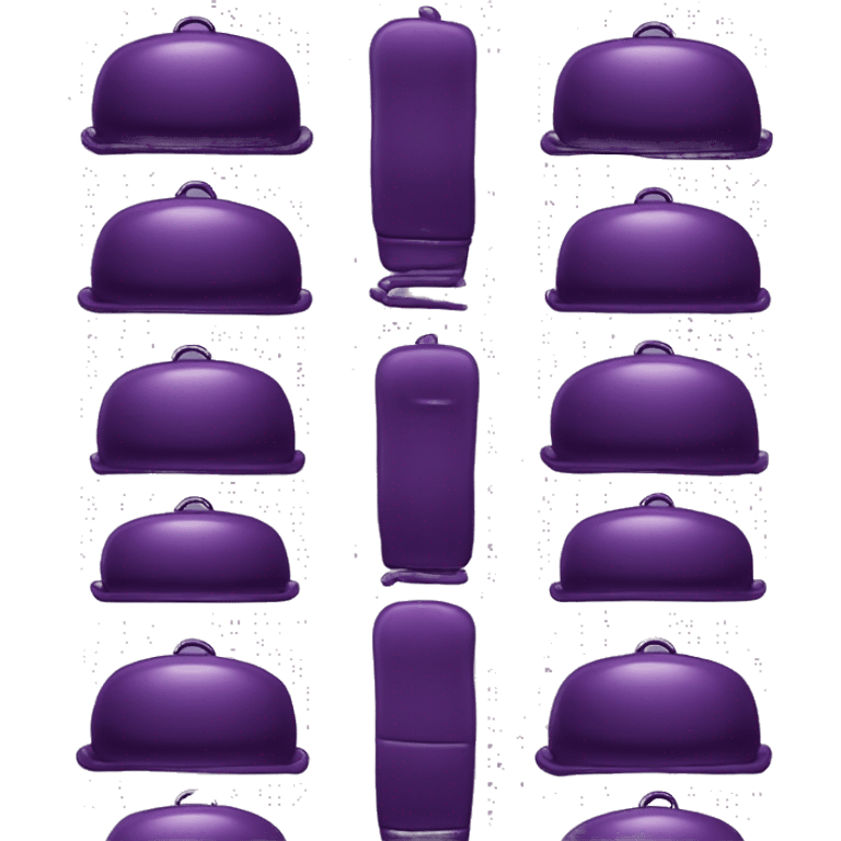 Realistic dark purple oven isolated.  emoji