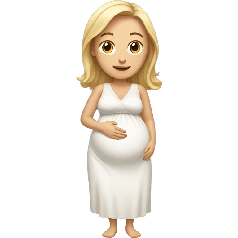 Pregnant white woman emoji