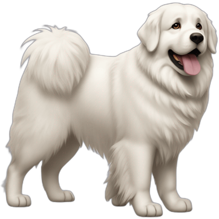 Great Pyrenees dog walking emoji