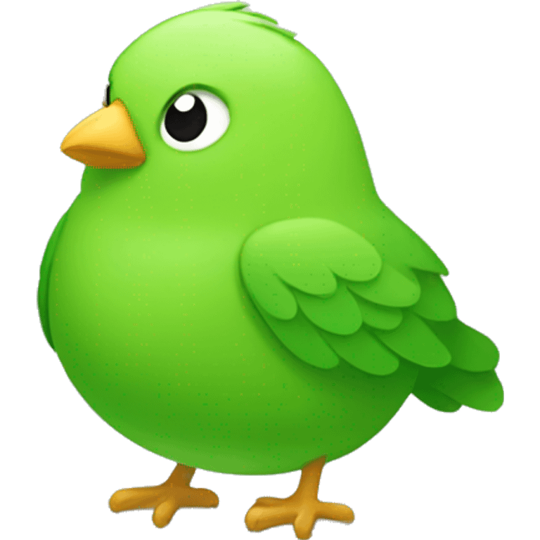 Green bird duolingo fat emoji