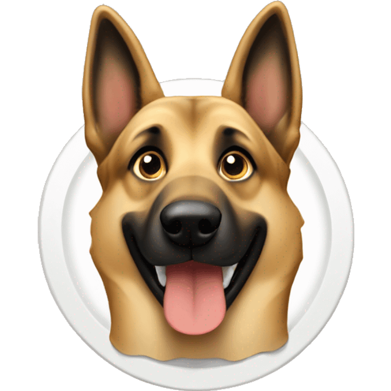 german sheperd eating  emoji