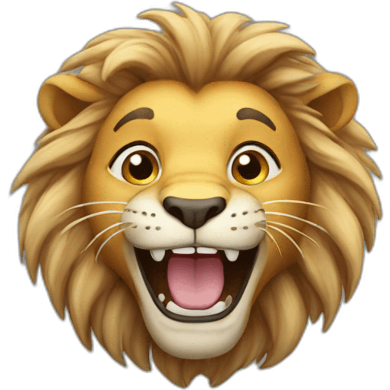 happy lion emoji