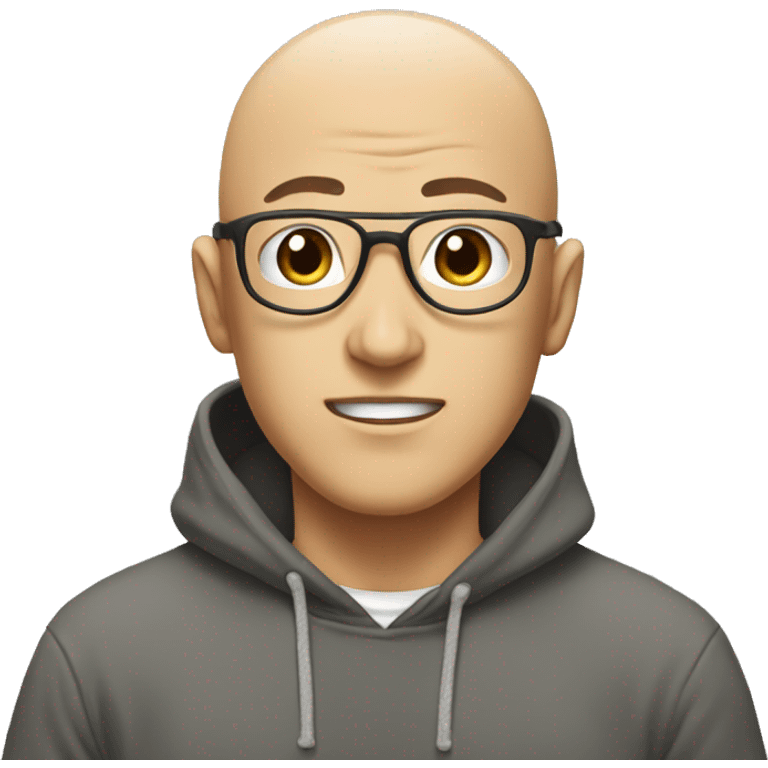 saitama wearing hoodie and glasses emoji