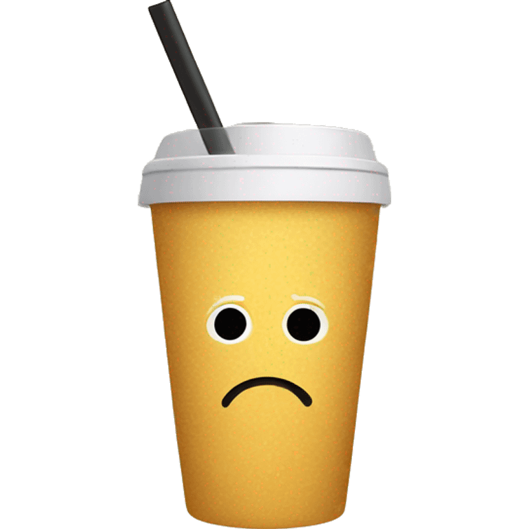 Minimalist cup with straw emoji