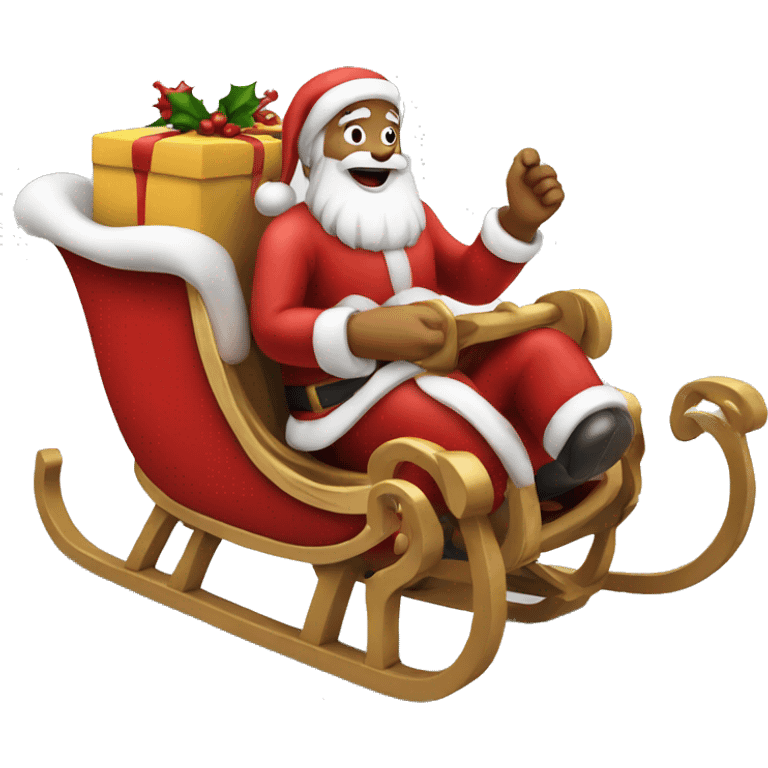 Santa Claus on his sleigh  emoji