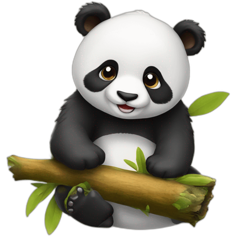 Panda met eekhoorn emoji