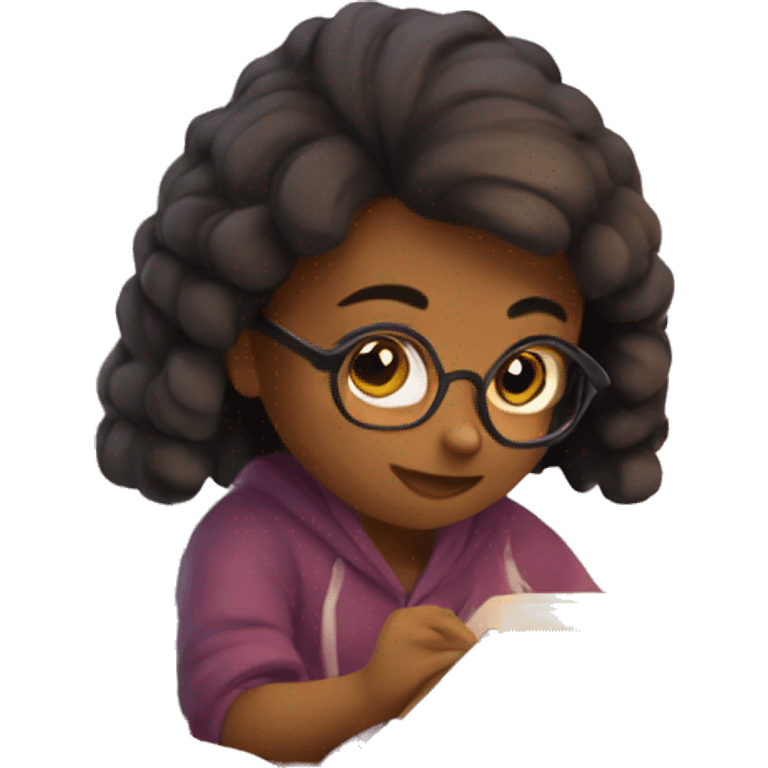 cozy girl studying  emoji