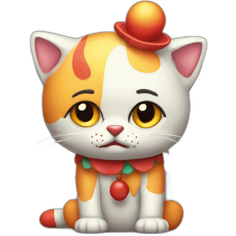 sad clown cat emoji