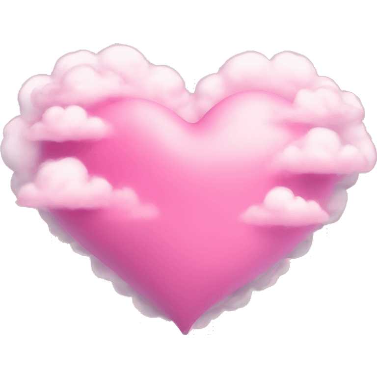 Pink heart with clouds  emoji