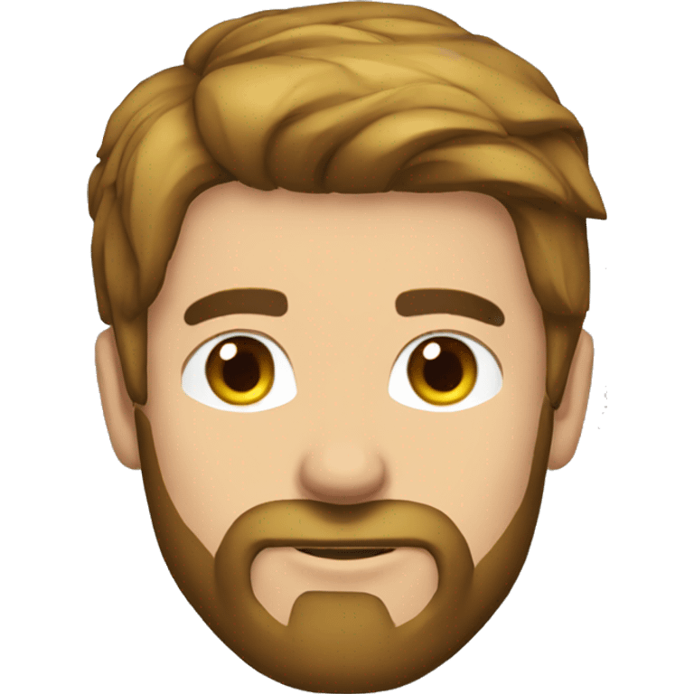 Men barba audifonos moreno y gamer emoji