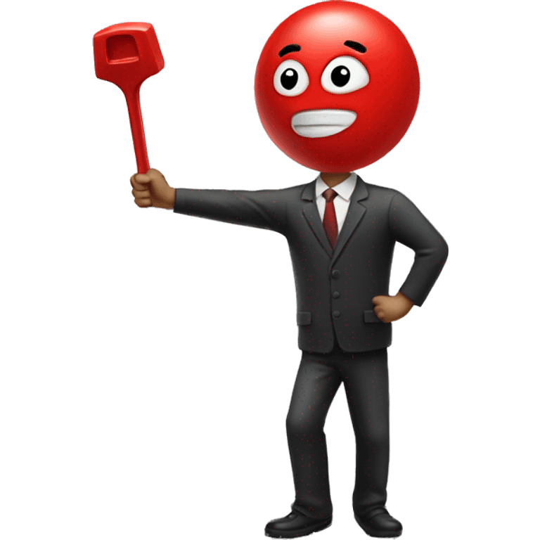 a red pushing pin emoji