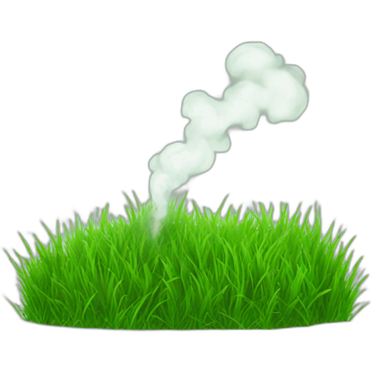 The grass smokes emoji