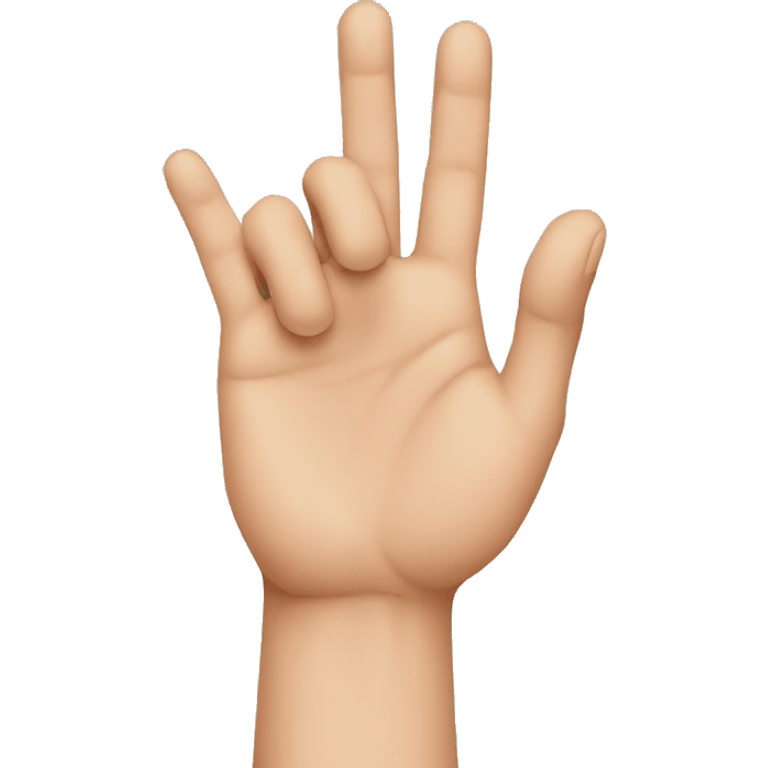 Hand with thumb ans annular lowered  emoji